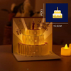 Pop-Up 3D Greeting Card™ Automatic music playback with warm LED light