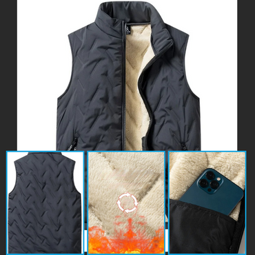 Isolated stand -up collar vest