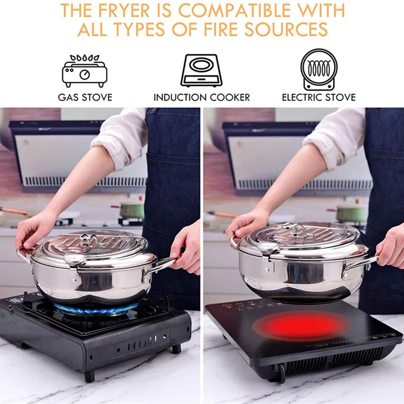 Friteusemeister - Perfect Tempura Fryer with Thermometer