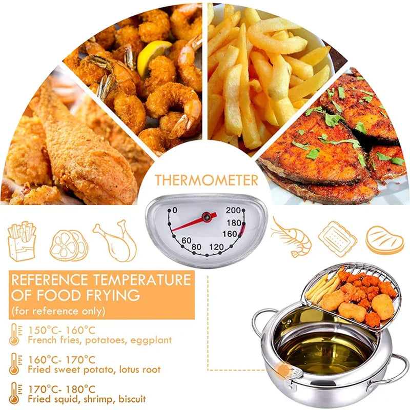 Friteusemeister - Perfect Tempura Fryer with Thermometer