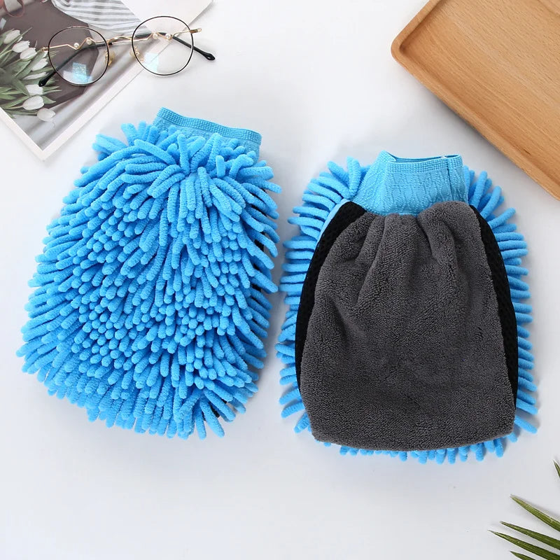 AutoCare™ - Double-Sided Microfiber Wash Mitt Set