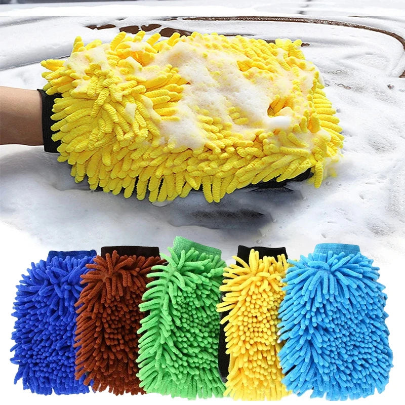 AutoCare™ - Double-Sided Microfiber Wash Mitt Set