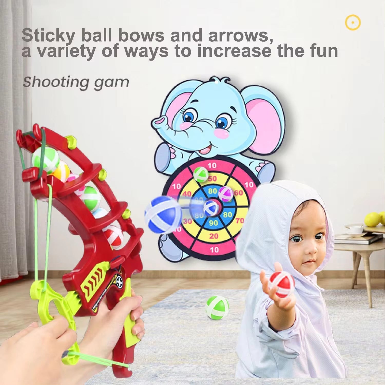 SlingShot | Sticky Ball Dartboard with Slingshot