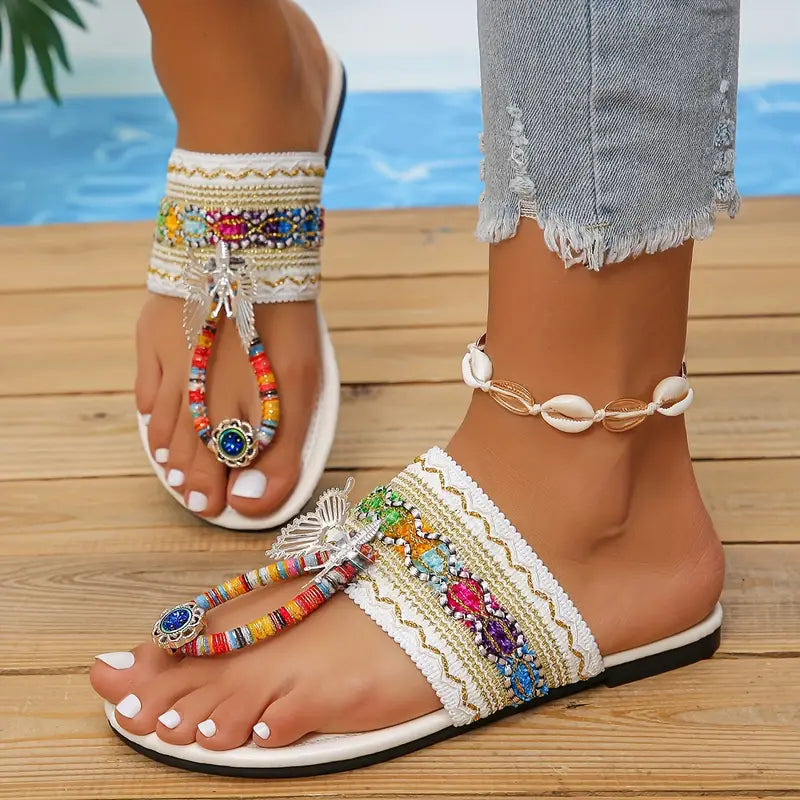 Danique - Boho Slides for Women with Butterfly Decor [Last Day Discount]