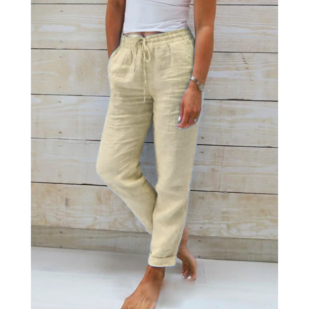 Nora | Linen mix Loose fit pants