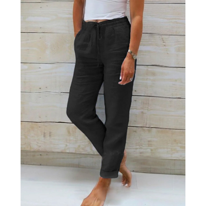 Nora | Linen mix Loose fit pants