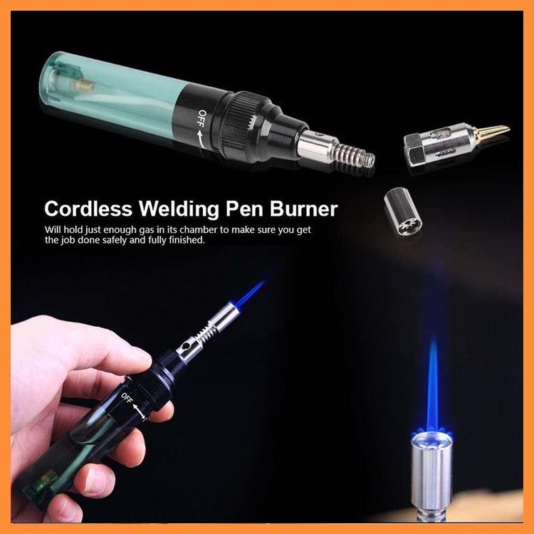 Portable burner welding device