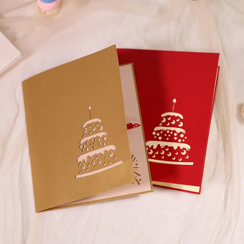 Pop-Up 3D Greeting Card™ Automatic music playback with warm LED light