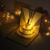 Pop-Up 3D Greeting Card™ Automatic music playback with warm LED light