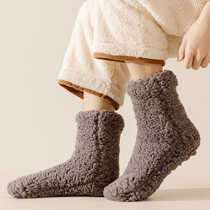 Non -slip warm fleece house socks