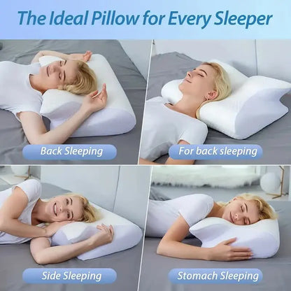 Ergonomic pillow with memory foam