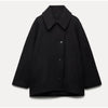 Brenda | Solid coat with turn-down collar 