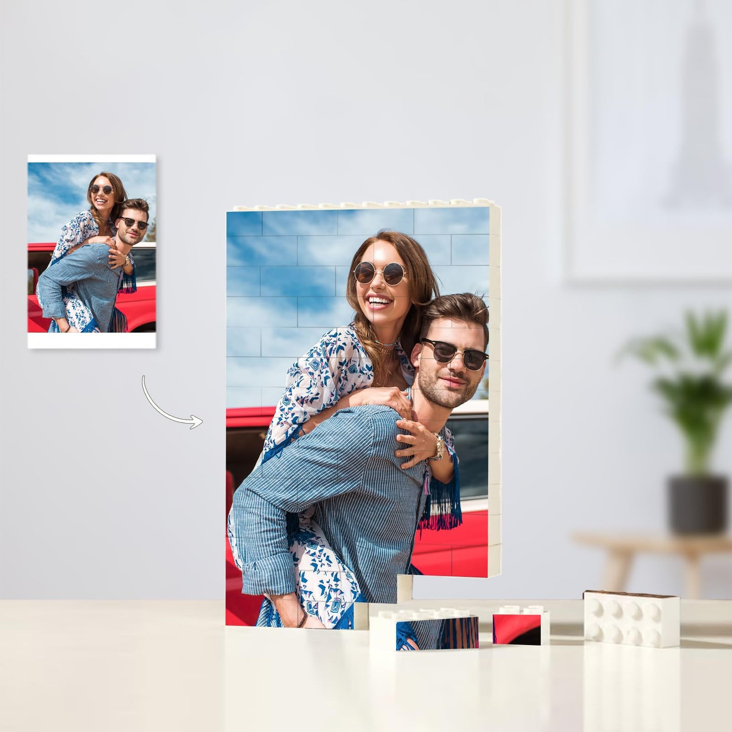 Giftofloves | Personalized brick puzzles photo block gifts for lovers