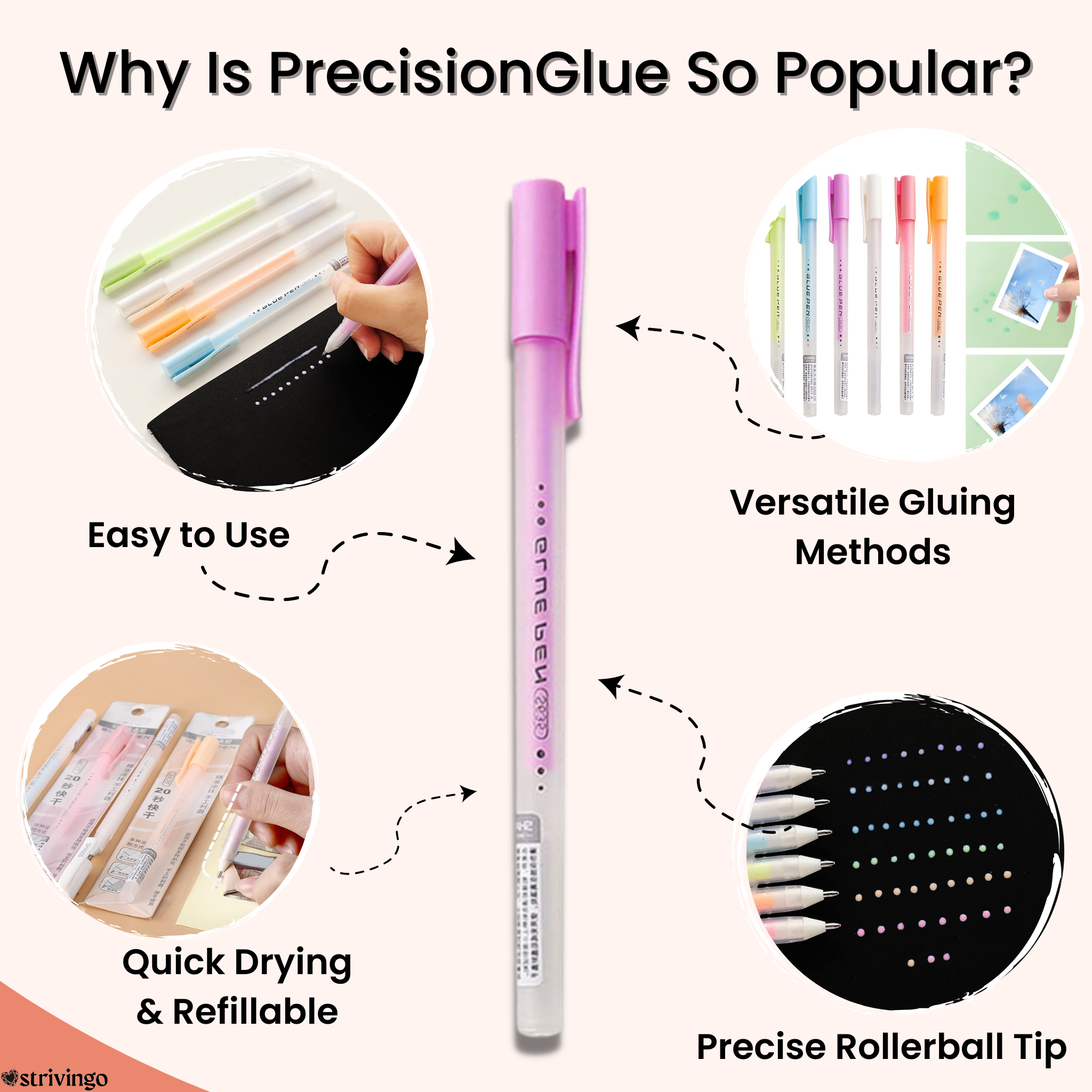 3+3 Free | PrecisionGlue™ - Refillable Roller Tip Glue Sticks [Last Day Discount]