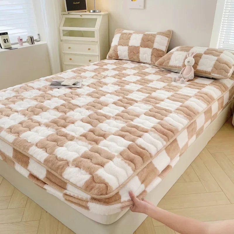 BettPro - Checkered mattress cover