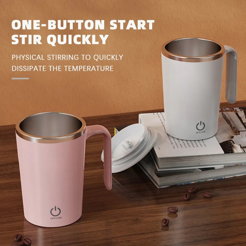 Hot Coffee™ - Auto Stirring Rechargeable Mug for Caffeine Happiness [Last Day Discount] 