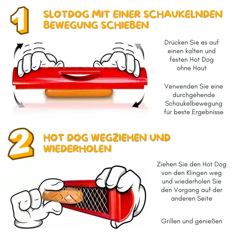 WurstSchneide - Efficient Hot Dog Slicer Cutting Device for BBQ Sausages