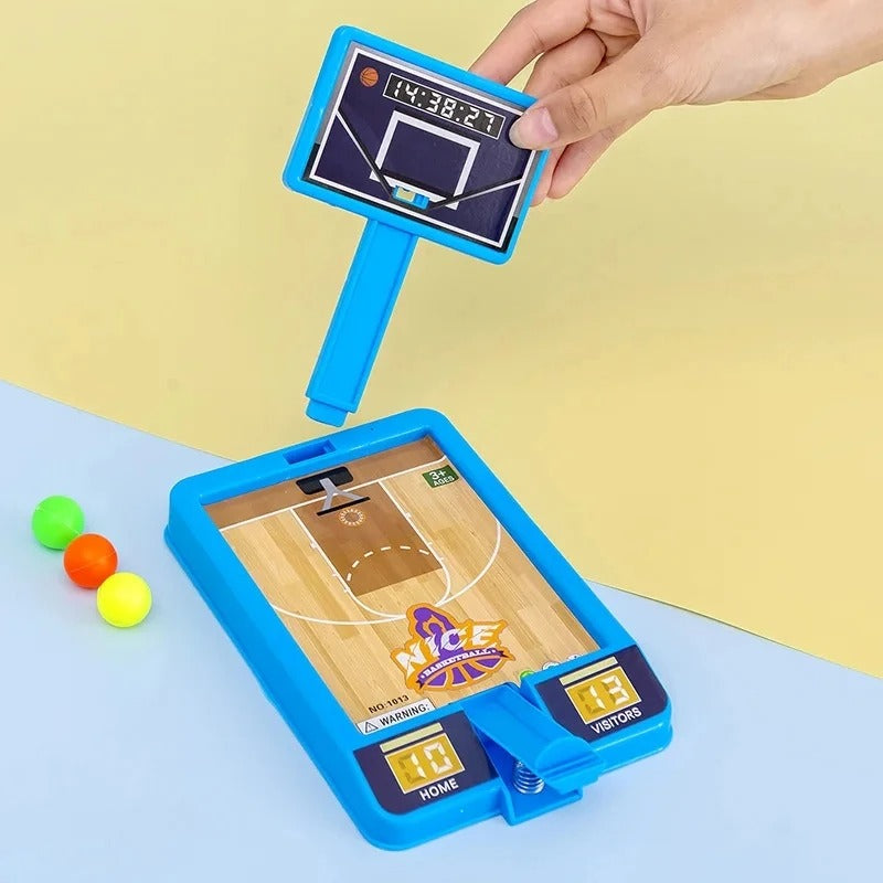 Interactive mini basketball toy