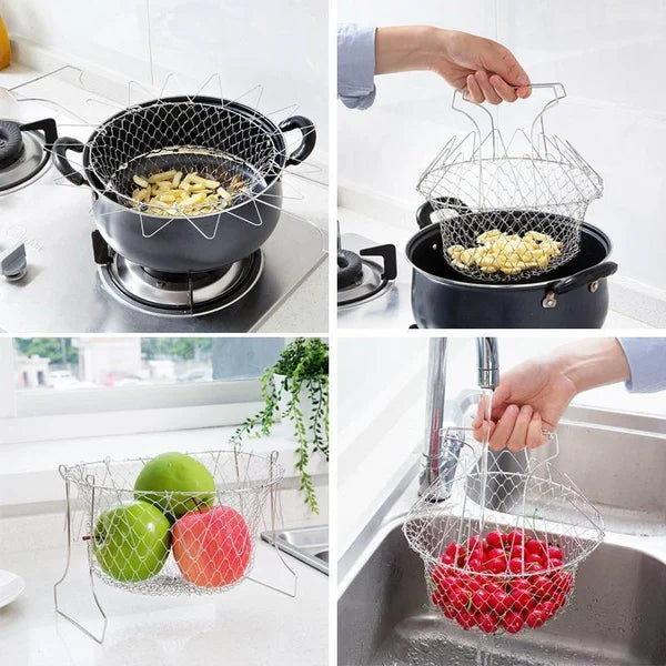 ChefPro™ - Stainless Steel Cooking Basket with Pull-Out Strainer [Last Day Discount]