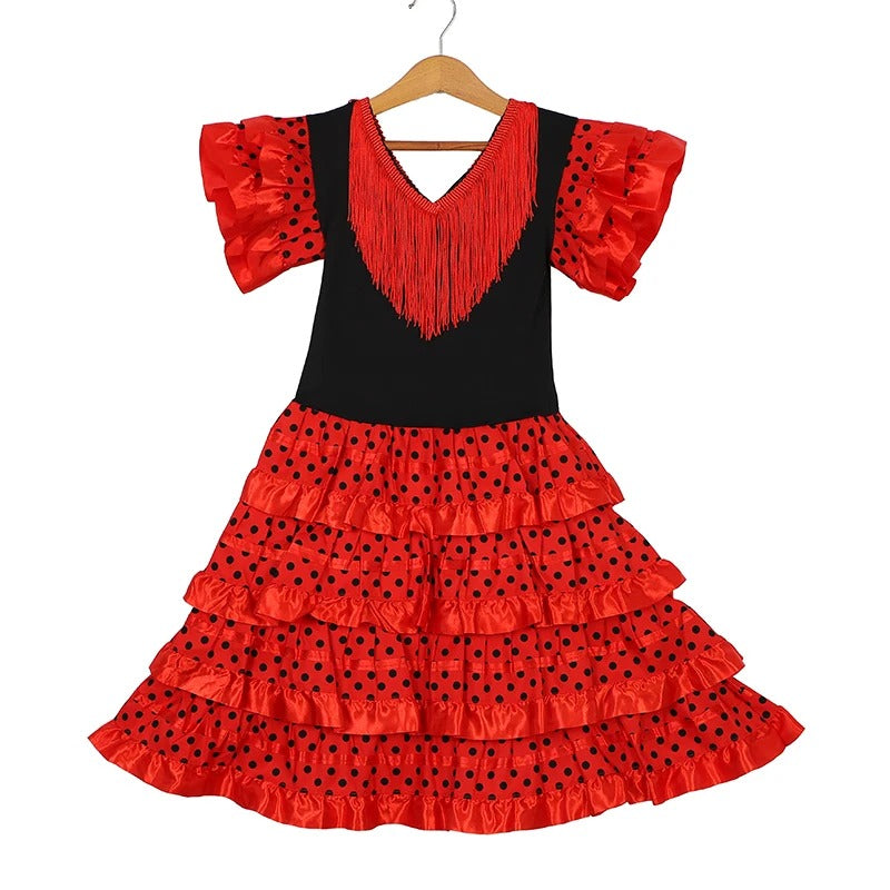 Traditional Spanish dance dress for girls