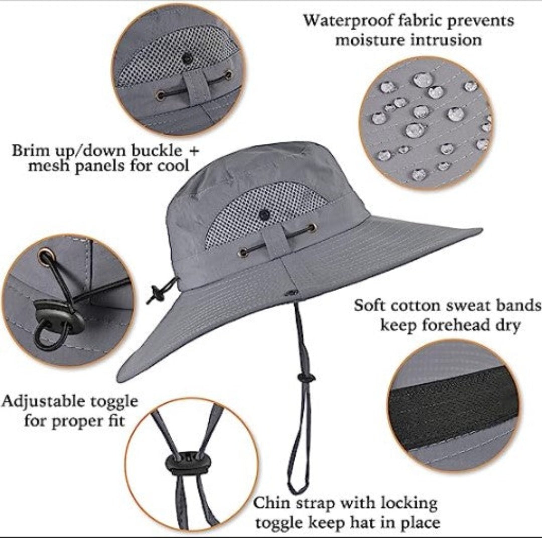 SolarCool - Solar Fan Fisherman Hat - Solar Power &amp; USB Charging [Last Day Discount] 