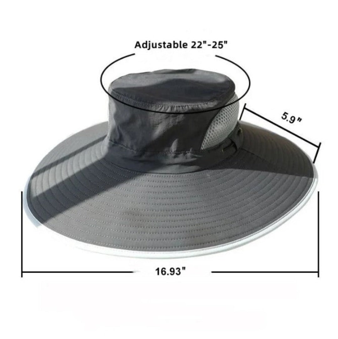 SolarCool - Solar Fan Fisherman Hat - Solar Power &amp; USB Charging [Last Day Discount] 