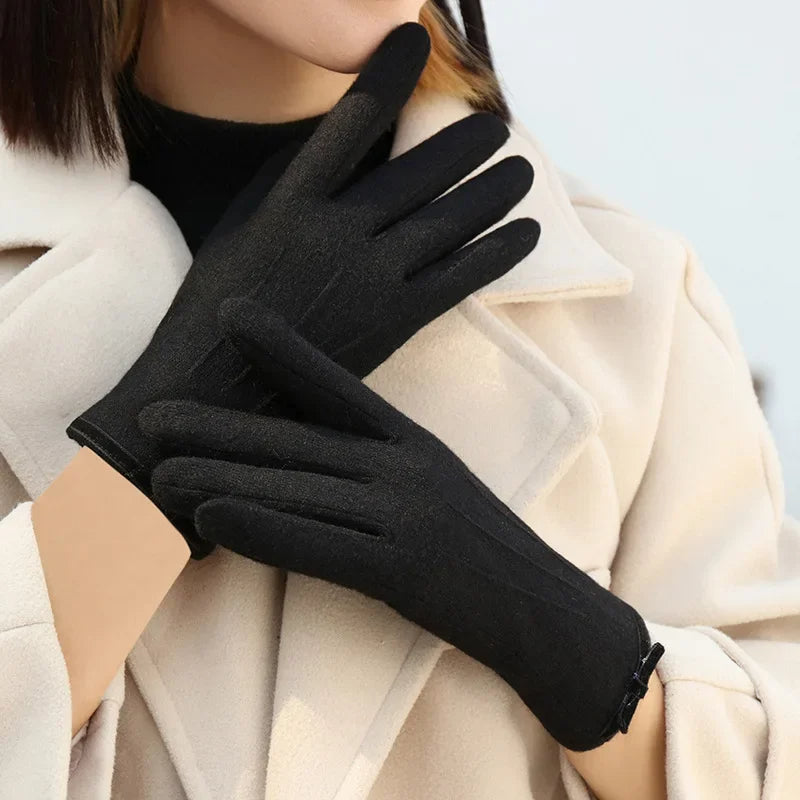 Furry Warm Cashmere Full Finger Touchscreen Gloves