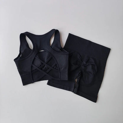 Shorts and sports bra set