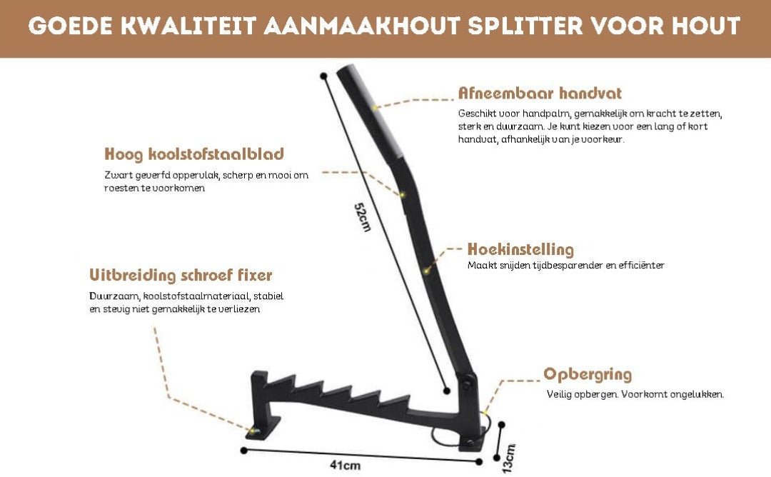 HolzSplit - firewood splitter wall mount