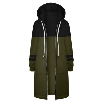 Long hooded jacket