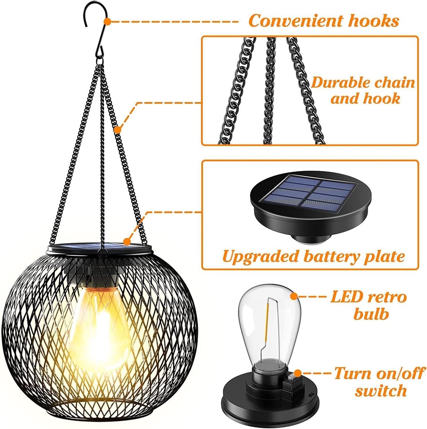 LumenVintage - Retro-style solar lighting for a charming garden atmosphere | 50% OFF