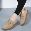 Liz - Plain low top flat loafers with neat lace-up detail (Last day discount)