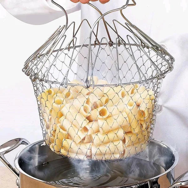 ChefPro™ - Stainless Steel Cooking Basket with Pull-Out Strainer [Last Day Discount]