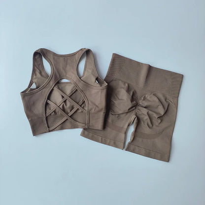 Shorts and sports bra set