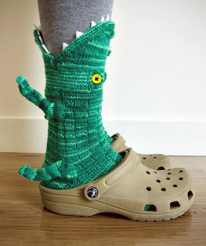 Crocky™ - Knitted socks with crocodile [Last day discount] 