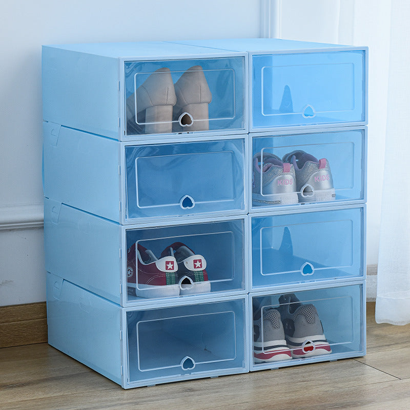 Transparent shoe storage box