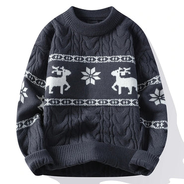 Christmas sweater with a deer pattern