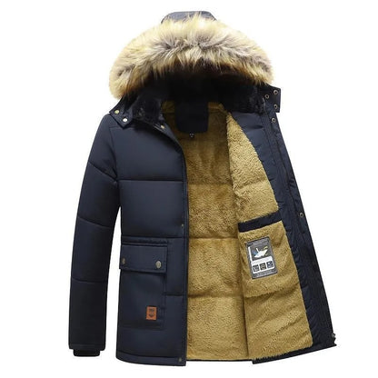 Warm winter jacket with fleece feed