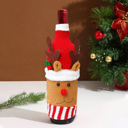 Christmas cover for wine bottles