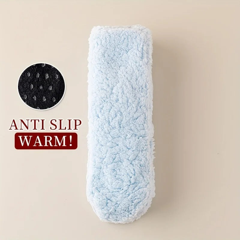 Non -slip warm fleece house socks