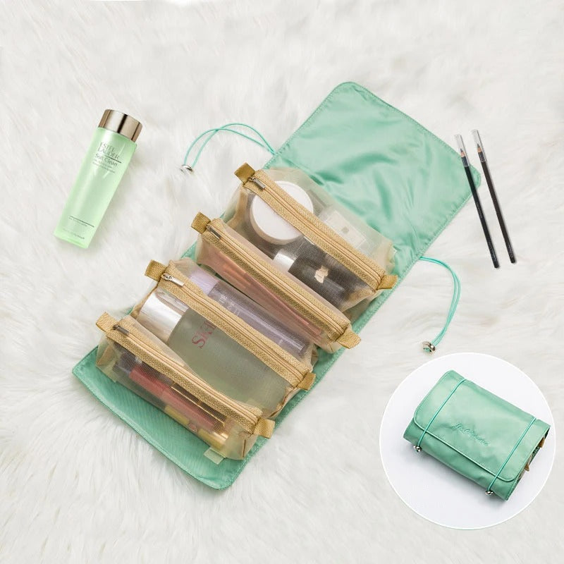 4-in-1 removable and foldable make-up bag