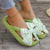 Alyssa - Chic comfortable checked slippers with bow knot [Last day discount]