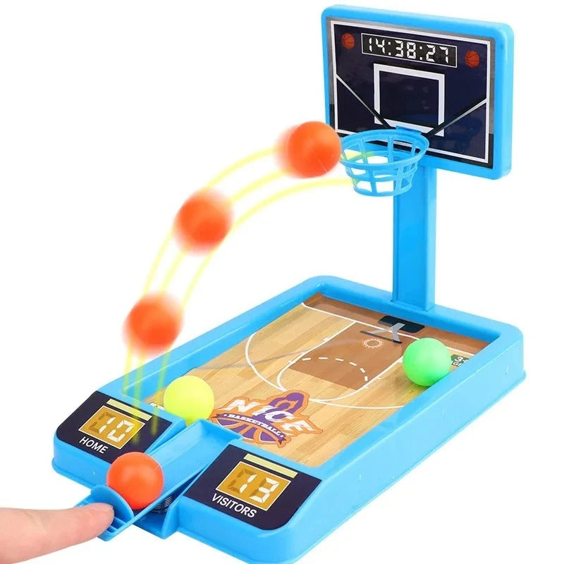 Interactive mini basketball toy