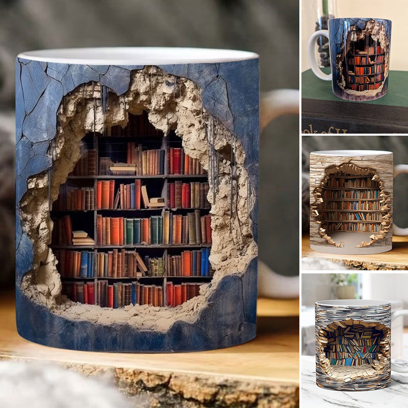 ArtisticSip™ - 3D Bookshelf Mug [Last Day Discount]