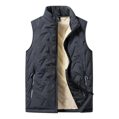 Isolated stand -up collar vest