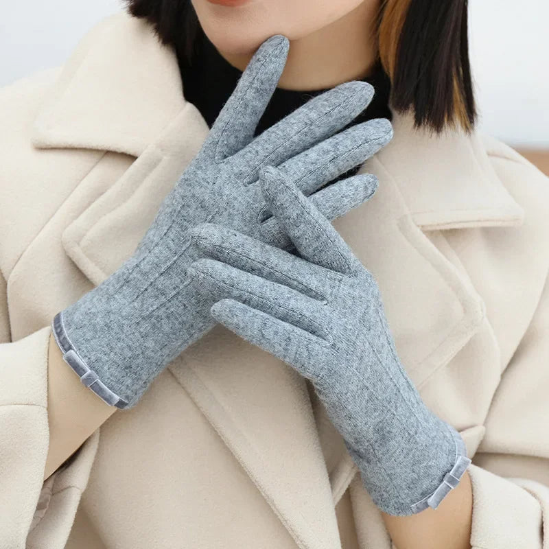 Furry Warm Cashmere Full Finger Touchscreen Gloves