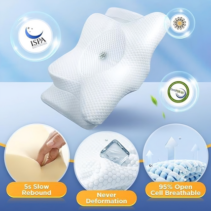 Orthopedic neck pillow made of memory foam