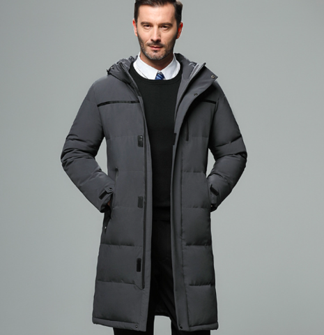 Moses | Luxury men's winter coat with zip pockets 