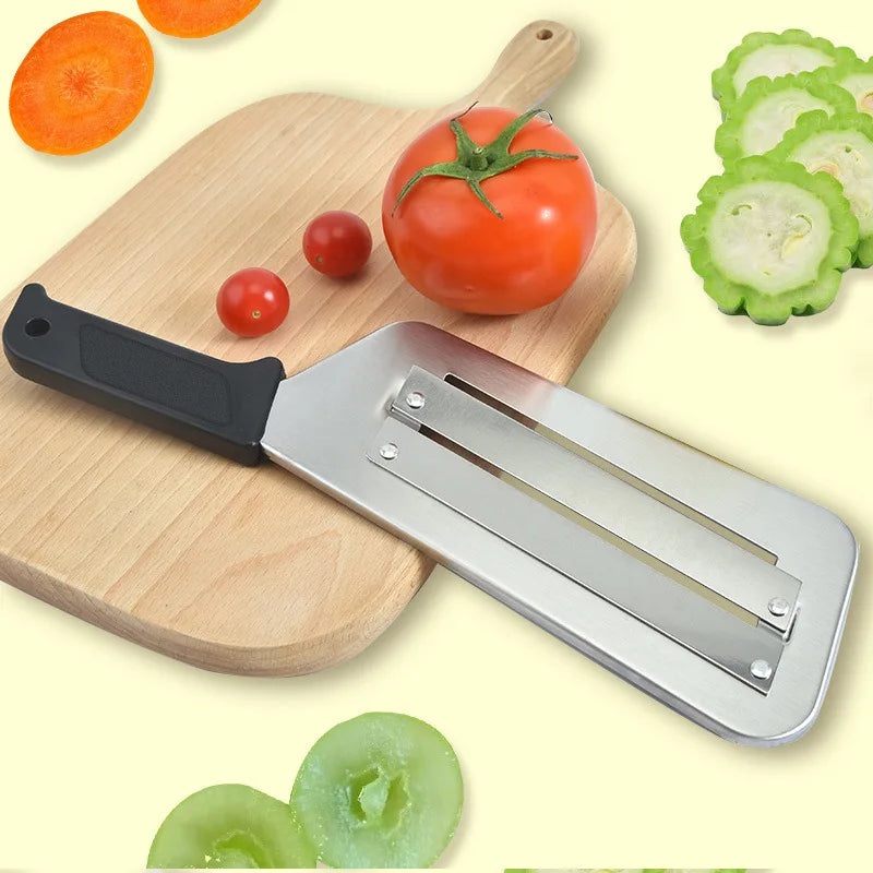 DoubleBlade - gourmet vegetable slicer with two blades