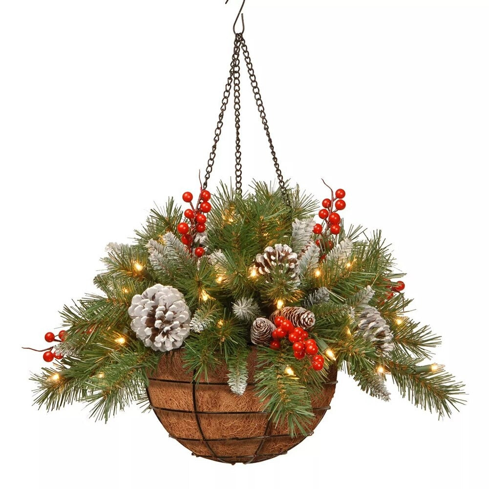 Christmas hanging basket